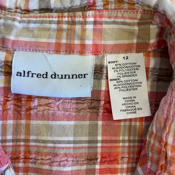 Alfred Dunner Tank Top & Matching Short Sleeve Button Down blouse size 12 - Picture 10 of 10